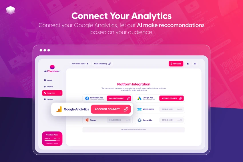 AdCreative.ai Review - Connect Google Analytics