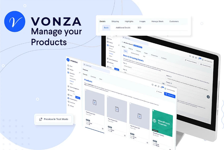 Vonza Review and Lifetime Deal - manage product